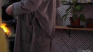 Macho Stud Masturbates in Chastity Cage