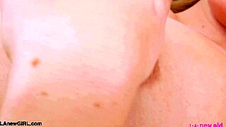 Teen blonde model reveals her sexy body during photoshoot