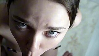 Quick blowjob to stepbrother while his girlfriend was in the shower