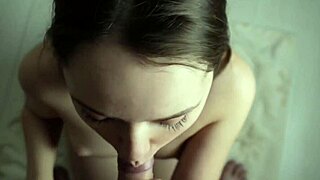 Quick blowjob to stepbrother while his girlfriend was in the shower