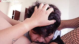 first time eating my stepsister frida's big pussy shes a total pervert