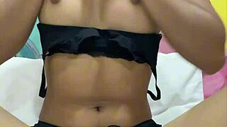 i saw the petite latina college babe masturbating softly