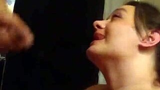 submissive wife with big tits gets fucked and gagged during intense blowjob session
