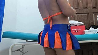 he whispers, 'time to insert this anal plug at work'