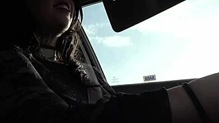 I drive the car barefoot, feeling the pedals with my feet.