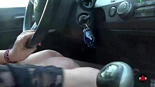 I drive the car barefoot, feeling the pedals with my feet.