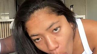 invite friend for huge bbc deepthroat session