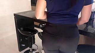 Maid In Leggings, Want Money For Juicy Shaved Pussy Fun?!