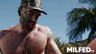 Caught Milf Neighbor Gets Rough Group Fuck