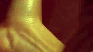 Bound redhead lesbian slave whipped hard with panties in mouth