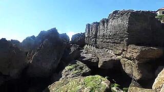 african prostitute shows her good ass on the nudist beach.