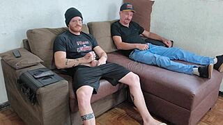 Uncle And Stepson Masturbate Together