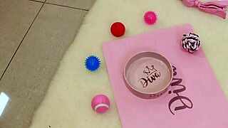 Submissive enjoys a liquid lunch bowl