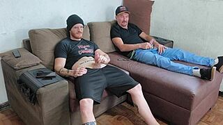 Uncle And Stepson Masturbate Together