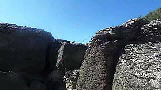 african prostitute shows her good ass on the nudist beach.