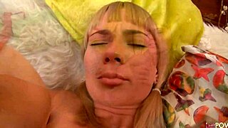 ANAL STRAPON FUCKING the Blonde with Small 18+ Tits and a Super Pink Slit