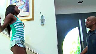 Black Friends Fucked Hardcore on Couch with Facial