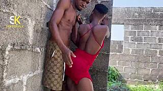 Local carpenter meets a girl for a casual outdoor encounter