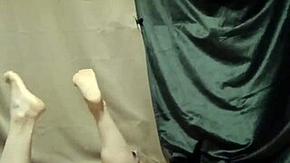 french milf slave self-session with bondage degradation belt and uro play