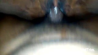 Amateur bbw's wet monster cock fucking and creampie voyeur