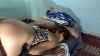 Blindfolded Latina Gets Hard Fucking Cumshot On Ass