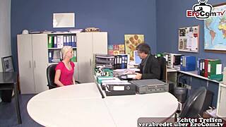 German Student Seduces Teacher For Office Sex!