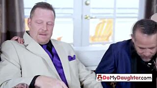 Mature guys in interracial foursome with teen 18+s