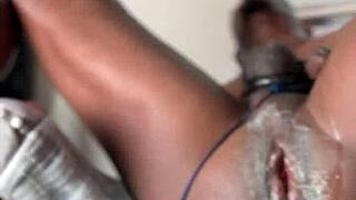 young bull gently edges and fists his beautiful cunt