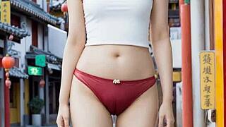 What Happens When Chinatown Lingerie Models Reveal Cute Feet And Panties In Sexy Display?