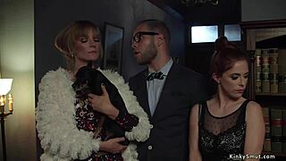 Busty Lesbian Is Whipped And Fucked