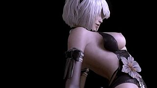 eve yorha 2b cosplay - stellar blade, riding in cowgirl with big tits bouncing.