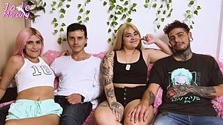 my first grupal foursome with big tits and ass