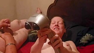 Wet pussy and cock play at night with spanking