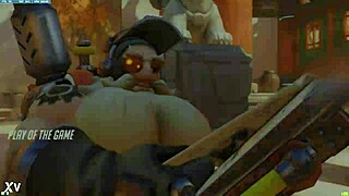 midget dominates tall french lady in anal sex