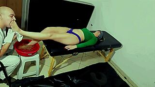 Relaxing Foot Bath Turns Into Toe Sucking And Cum On Feet