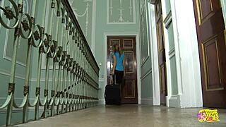 Walking in on Brunette Masturbating Makes Blonde MILF Horny for Lesbian Pussy Eating