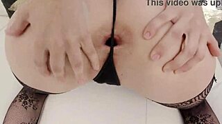 Ass stretched brunette Alicia Trece laps up spunk after rough gangbang leaves her gaping