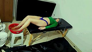 Relaxing Foot Bath Turns Into Toe Sucking And Cum On Feet