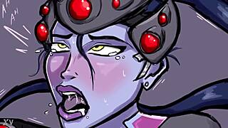 midget dominates tall french lady in anal sex