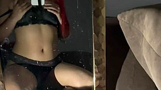 Gotica culona boldly masturbates with intense passion and focus