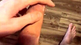 Skinny Teen Builds Weeks Load in Intense Masturbation