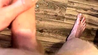 Skinny Teen Builds Weeks Load in Intense Masturbation