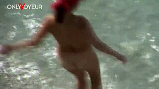 on the beach, a curvy milf blows a guy and gets doggystyled publicly.