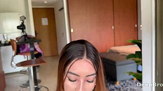 Stepsister Sucks Cock With Drool Colombian Exotic