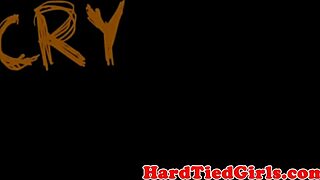 Suspended Ebony Slut Bound and Punished in Garage!