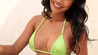 Tanned Teen 18+ Putri Cinta Boldly Squirts Pussy and Ass All Over Camera