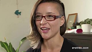 Ersties Brunette Babe Feels Intense Emotions While Masturbating With Vibrator On Trimmed Pussy