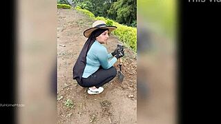 I hired a young Colombian farm woman for milking duties