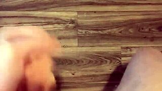 Skinny Teen Builds Weeks Load in Intense Masturbation