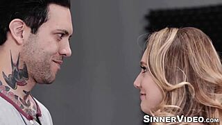 Tattooed small hands licks pussy and missionary fucks gorgeous developing babe aj applegate